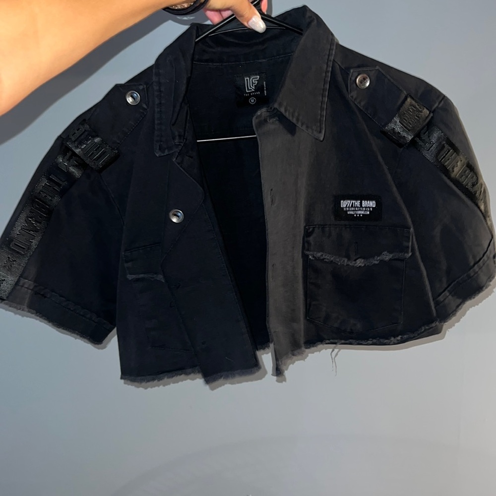 Never worn cropped “jean” jacket from LF